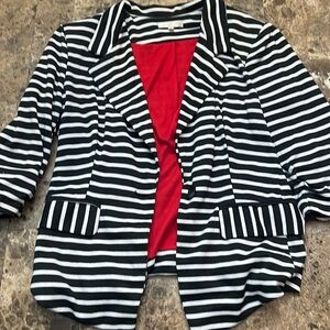 Black and white stripe blazer